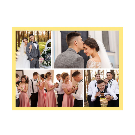 Dein Foto als Poster + gelber Rahmen 50x40 cm