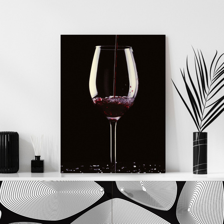 Leinwandgemälde Küche Glas Wein 40x60 cm
