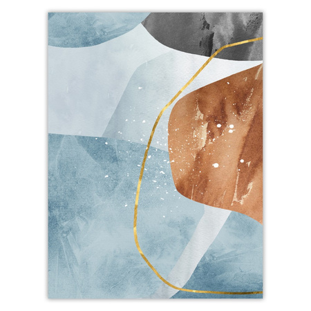 Poster Abstrakt 30X40 cm + grauer Steinrahmen