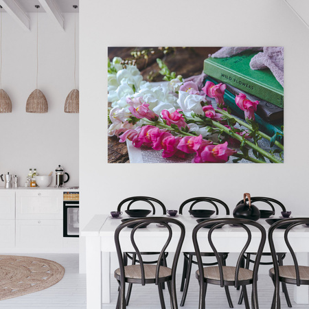 Leinwandgemälde Botanik Löwenmäulchen 40x30 cm