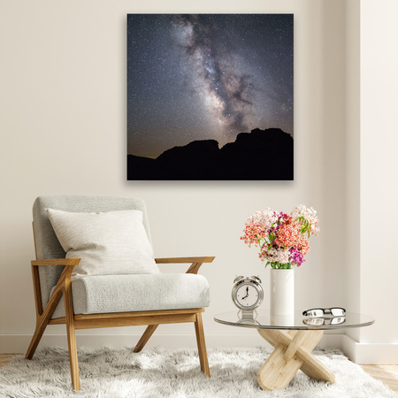 Leinwandgemälde Weltraum Sterne Galaxie Nebel 90x90