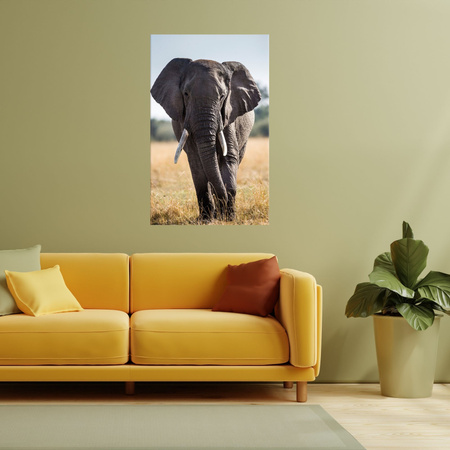 Leinwandgemälde Großer grauer Elefant Savannah Afrika 80x120 cm