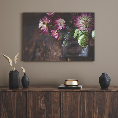 Leinwandgemälde Botanik Blumen in einer Vase 40x30 cm