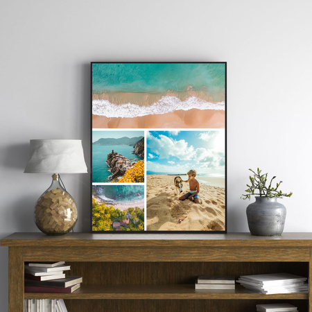 Ihr Foto als Poster + türkisfarbener Meeresrahmen 30x40 cm