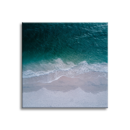 Leinwandgemälde Natur Meer Ozean Wellen Strand 90x90