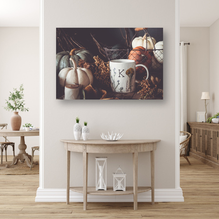Leinwandgemälde Retro Vintage Kürbisse Herbst 90x60