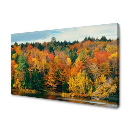 Leinwandgemälde Bunte Baumblätter Herbst Natur 120x80 cm