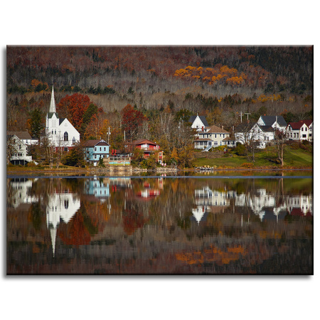 Leinwandgemälde Architekturstadt 40x30 cm