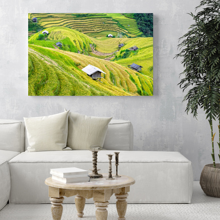 Leinwandgemälde Natur Landwirtschaftliche Terrassen 100x80 cm