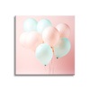 Leinwandgemälde Rosa blaue Luftballons 90x90
