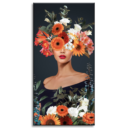 Leinwandgemälde Menschen Blumen Moderne Kunst 40x80 cm