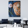 Leinwandgemälde Brot Knoblauch Frühstück Rosmarin Vintage 80x120