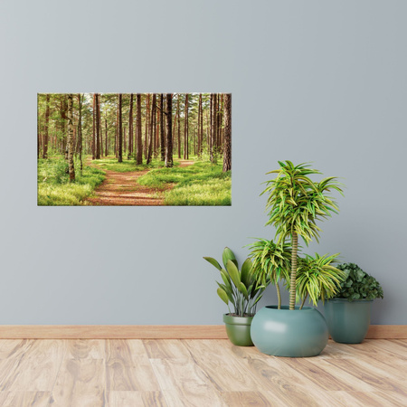 Leinwandgemälde Weg im Wald Bäume Natur 120x80 cm