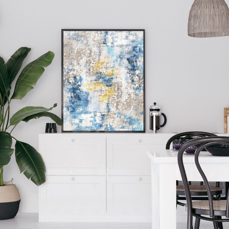 Poster Abstract_6 24X30 cm + grauer Steinrahmen