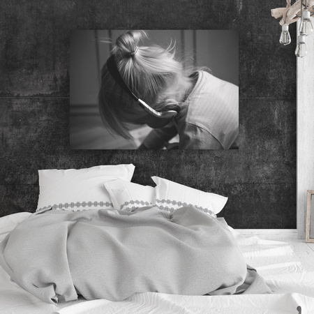 Leinwanddruck Menschen Mädchen mit Kopfhörern 40x30 cm