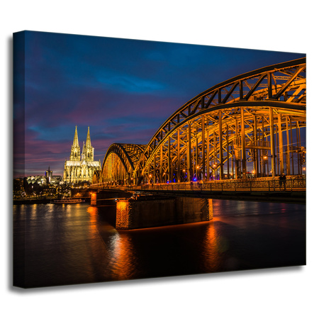 Leinwandgemälde Architektur Köln Deutschland 40X30 cm