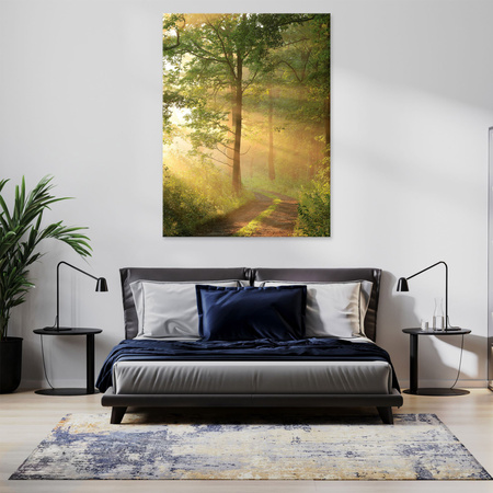 Leinwandgemälde Sonnenlicht Waldweg Natur 50x70 cm