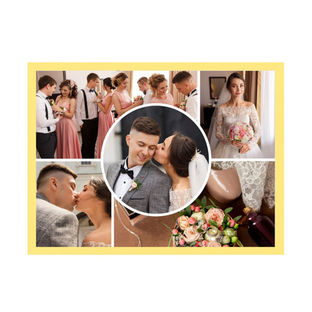 Ihr Foto als Poster + gelber Rahmen 40x30 cm