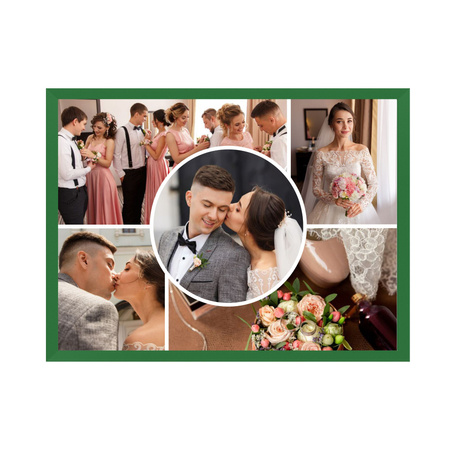 Ihr Foto als Poster + grüner Rahmen 40x30 cm