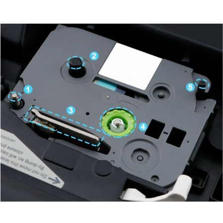 Ersatzband für Brother TZ-441 Schwarz auf Rot