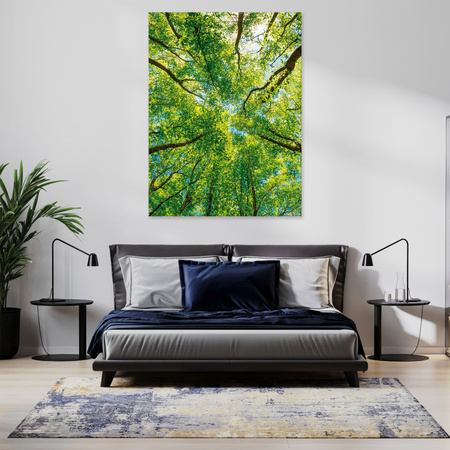 Leinwandgemälde Bäume Blätter Natur Wald Frühling 60x100 cm
