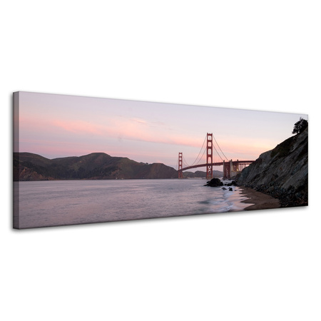 Leinwandgemälde Golden Gate Architektur 120x40 cm