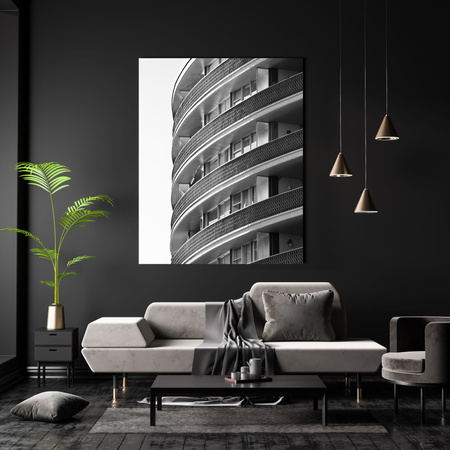 Leinwandgemälde Architektur Gebäude Balkone 30x40 cm