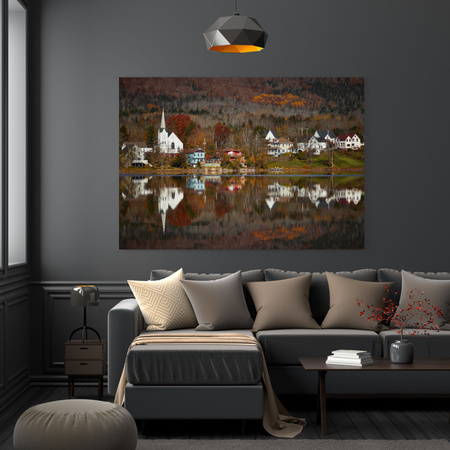 Leinwandgemälde Architekturstadt 40x30 cm