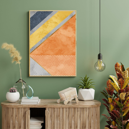 Poster Abstract_5 40X50 cm + Goldrahmen