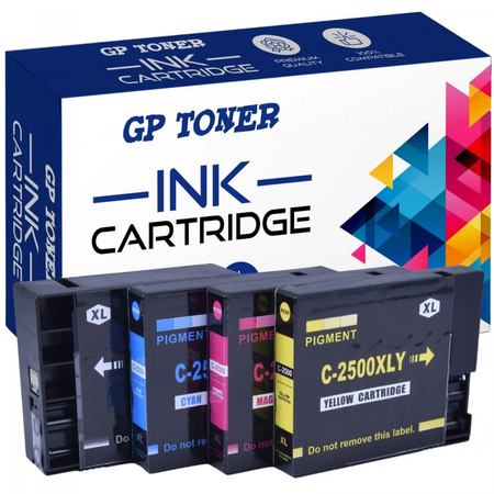 Ersatztintenset für Canon PGI-2500XL Maxify iB4000 iB4050 iB4150 MB5000 MB5155 MB5350 MG5450- GP-C2500XL CMYK