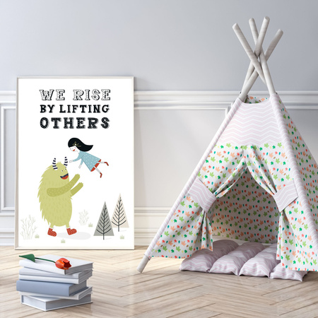 Kinderplakat Wir erheben uns, indem wir andere anheben 21X29,7 cm