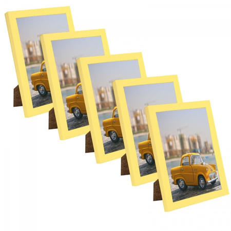 SET Gelber Fotorahmen 18x24 - 5 Stk