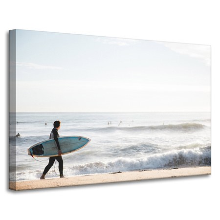 Leinwandgemälde Surfen Meerwasser Sommerstrand 90x60