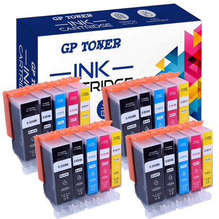 20x Canon C520XL CMYK x4 GP-Tinten Pixma IP3600 4600 MP540 550 MX860