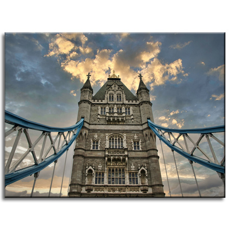 Leinwandgemälde Architektur England Brücke 40x30 cm