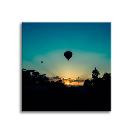 Leinwandgemälde Natur-Twilight-Ballon 40x40 cm