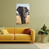 Leinwandgemälde Großer grauer Elefant Savannah Afrika 80x120 cm