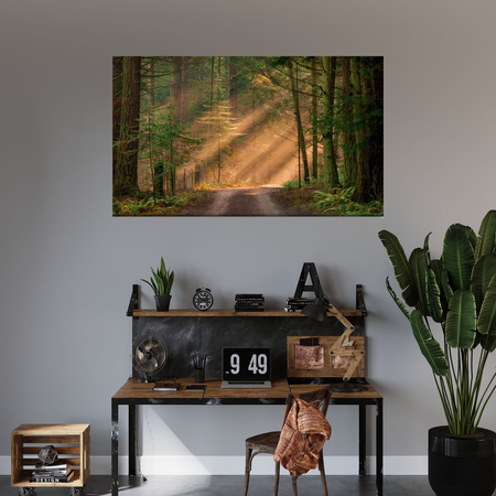 Leinwandgemälde Weg im Wald Bäume Natur 120x80 cm