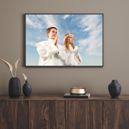 Dein Foto als Poster + gelber Rahmen 50x40 cm