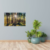 Leinwanddruck Wald Sonne Bäume Frühlingsmorgen 100x80 cm