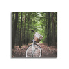 Leinwanddruck Jugendfahrrad im Wald 90x90