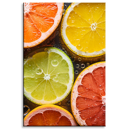 Leinwanddruck Citrus Freshness Lime Grapefruit Lemon 80x120