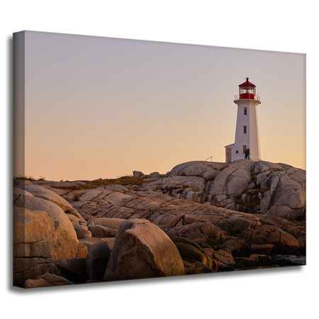 Leinwandgemälde Natur Leuchtturm 40x30 cm