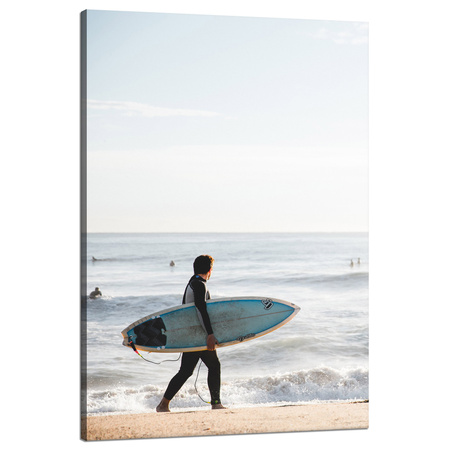 Leinwandgemälde Surfen Meerwasser Sommerstrand 80x120
