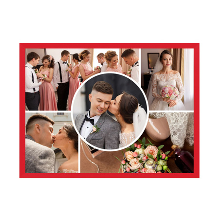 Dein Foto als Poster + roter Rahmen 40x30 cm