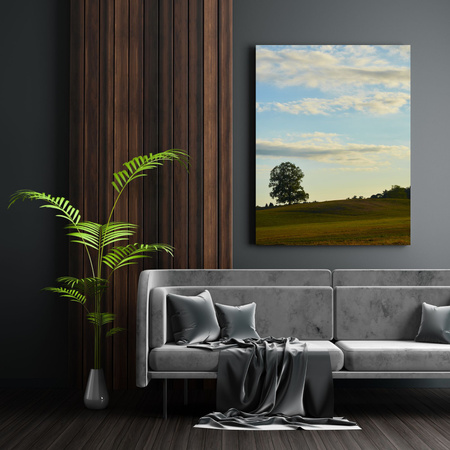Leinwandgemälde Naturbaum in einem Feld 40x120 cm