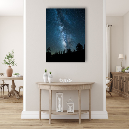 Leinwandgemälde Space Night Forest Nebula 80x120