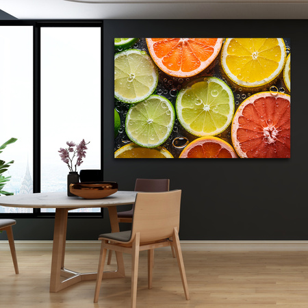 Leinwanddruck Citrus Freshness Lime Grapefruit Lemon 90x60