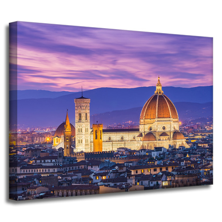 Leinwandgemälde Architektur Kathedrale von Florenz 40X30 cm