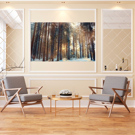 Leinwanddruck Wald Winter Schneewittchen Natur 120x80 cm